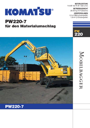 Gumikerekes kotrók Komatsu PW220-7MH