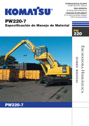 Gumikerekes kotrók Komatsu PW220-7MH