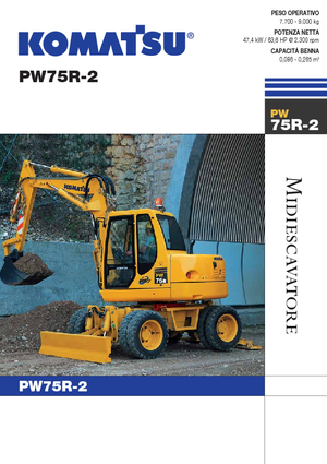 Gumikerekes kotrók Komatsu PW75 R-2