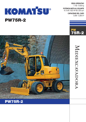 Gumikerekes kotrók Komatsu PW75 R-2