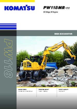 Gumikerekes kotrók Komatsu PW118MR-11