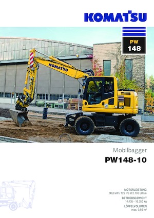 Gumikerekes kotrók Komatsu PW148-10 