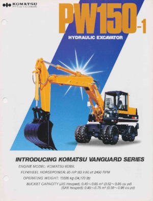 Gumikerekes kotrók Komatsu PW150-1