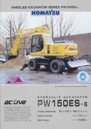 Gumikerekes kotrók Komatsu PW150-6