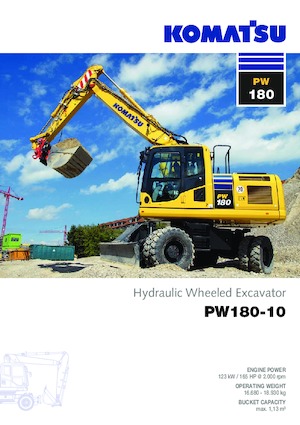 Gumikerekes kotrók Komatsu PW180-10 