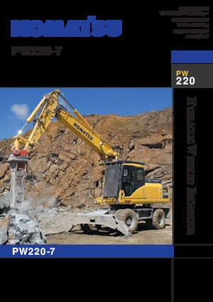 Gumikerekes kotrók Komatsu PW220-7