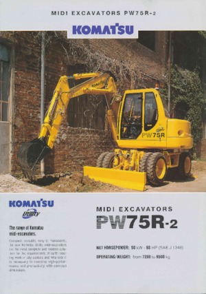 Gumikerekes kotrók Komatsu PW75 R-2