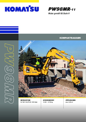 Gumikerekes kotrók Komatsu PW98MR-11E0
