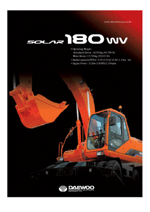 Gumikerekes kotrók Doosan Solar 180 W-V
