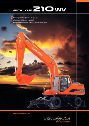 Gumikerekes kotrók Doosan Solar 210 W-V