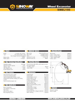 Gumikerekes kotrók Sinoway SWEL190