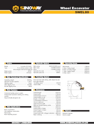 Gumikerekes kotrók Sinoway SWEL80