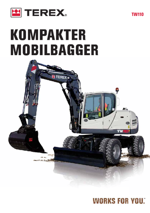 Gumikerekes kotrók Terex TW 110
