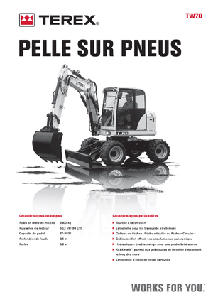 Gumikerekes kotrók Terex TW 70