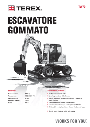 Gumikerekes kotrók Terex TW 70