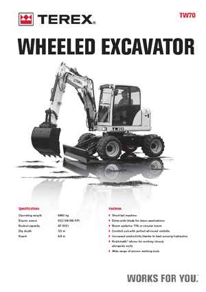 Gumikerekes kotrók Terex TW 70