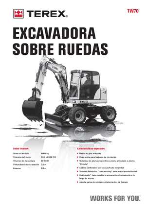 Gumikerekes kotrók Terex TW 70