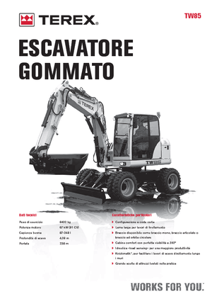 Gumikerekes kotrók Terex TW 85