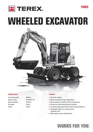 Gumikerekes kotrók Terex TW 85