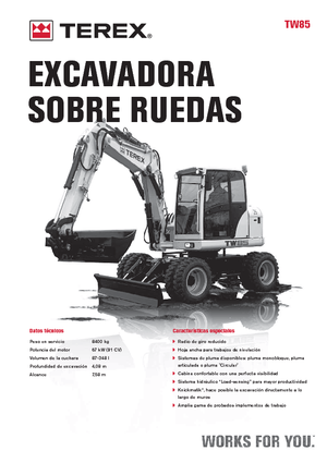 Gumikerekes kotrók Terex TW 85