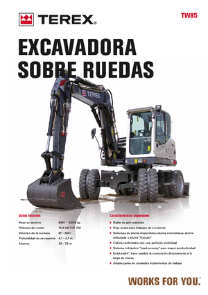 Gumikerekes kotrók Terex TW 85