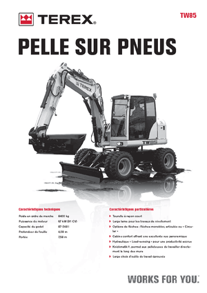 Gumikerekes kotrók Terex TW 85