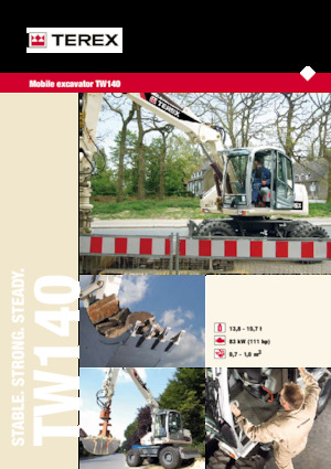 Gumikerekes kotrók Terex TW140