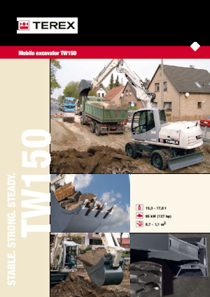 Gumikerekes kotrók Terex TW150