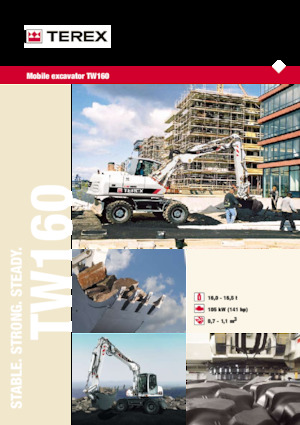Gumikerekes kotrók Terex TW160