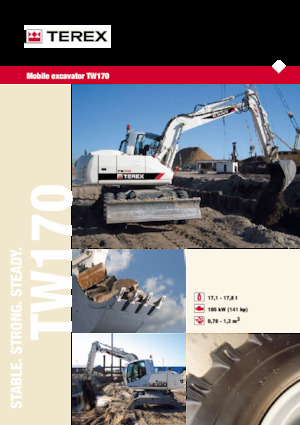 Gumikerekes kotrók Terex TW170