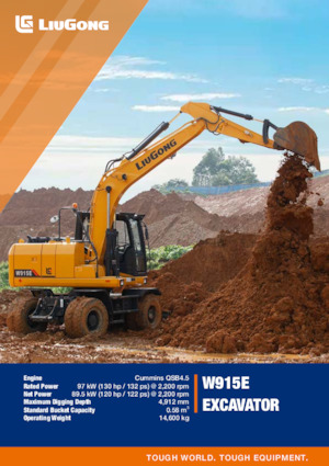 Gumikerekes kotrók Liugong W915E