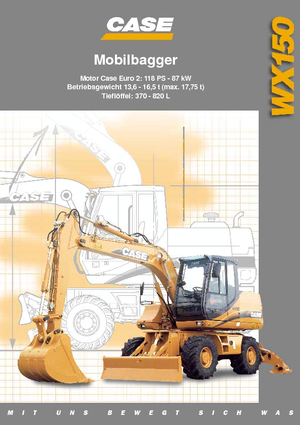 Gumikerekes kotrók Case WX 150