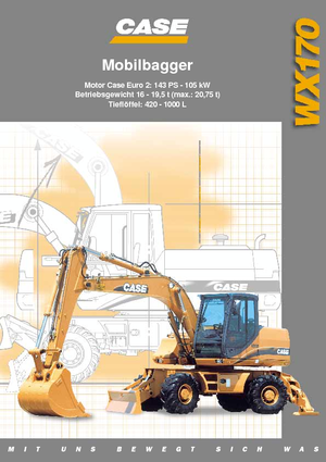 Gumikerekes kotrók Case WX 170
