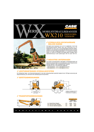Gumikerekes kotrók Case WX 210