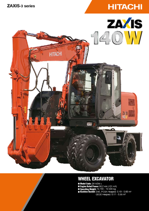 Gumikerekes kotrók Hitachi ZX 140 W 3