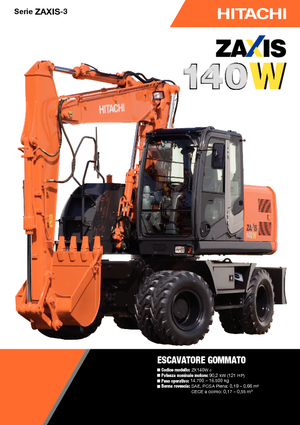 Gumikerekes kotrók Hitachi ZX 140 W 3