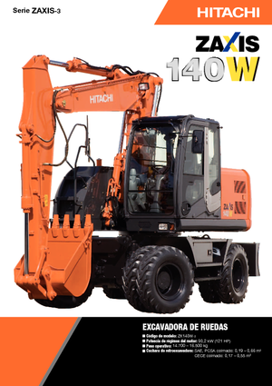 Gumikerekes kotrók Hitachi ZX 140 W 3