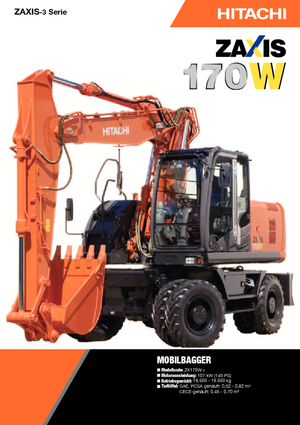 Gumikerekes kotrók Hitachi ZX 170 W-3