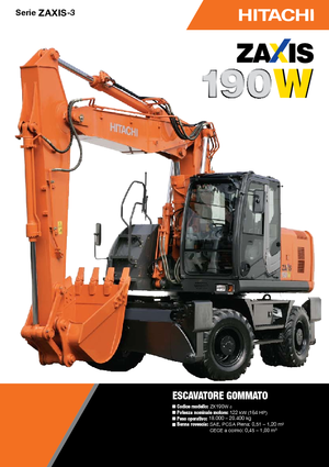 Gumikerekes kotrók Hitachi ZX 190 W 3