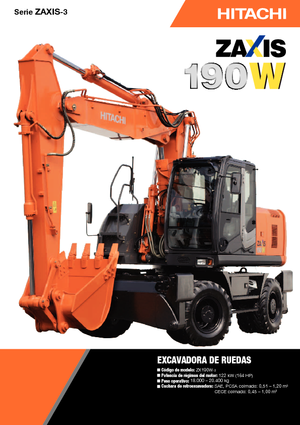 Gumikerekes kotrók Hitachi ZX 190 W 3