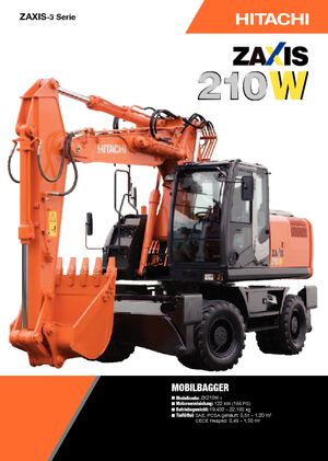 Lánctalpas kotrók Hitachi ZX 210 W 3