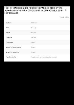 Homlokrakodó kanalak Caterpillar 0.6 m3