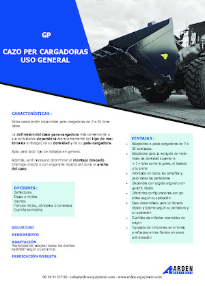 Homlokrakodó kanalak Arden L40GP