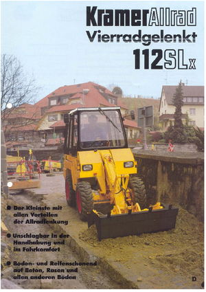 Gumikerekes homlokrakodók Kramer 112 SL