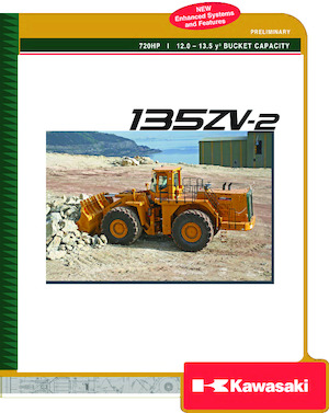 Gumikerekes homlokrakodók Kawasaki 135Z V-2