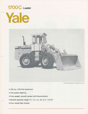 Gumikerekes homlokrakodók Yale 1700C