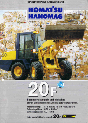 Gumikerekes homlokrakodók Hanomag 20 F