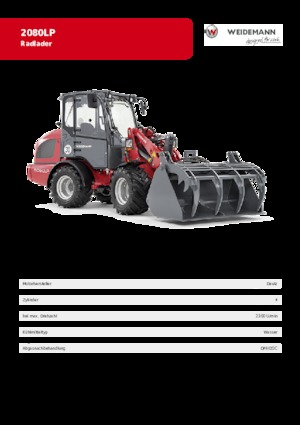 Gumikerekes homlokrakodók Weidemann 2080 LP 