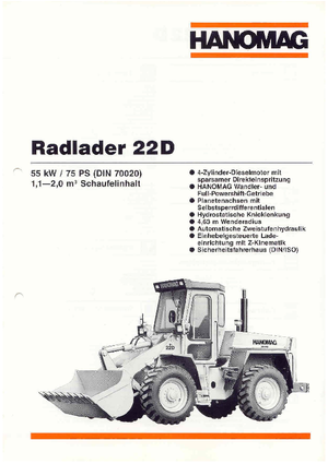 Gumikerekes homlokrakodók Hanomag 22 D