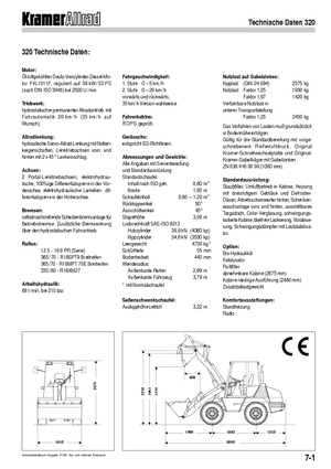 Gumikerekes homlokrakodók Kramer 320
